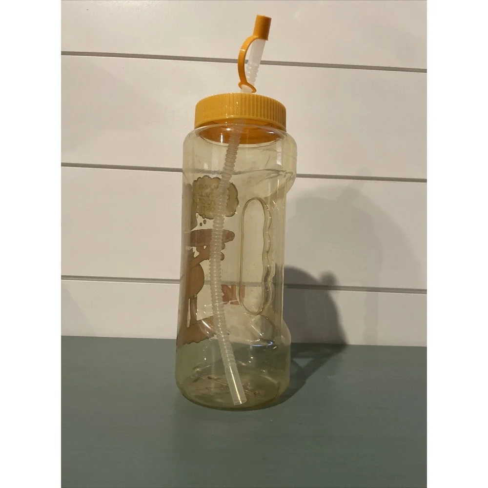 Vintage Garfield Water Bottle Snacking‎ Full Time Sport Straw KMART Exclusive